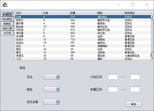 java实现鲜花销售系统